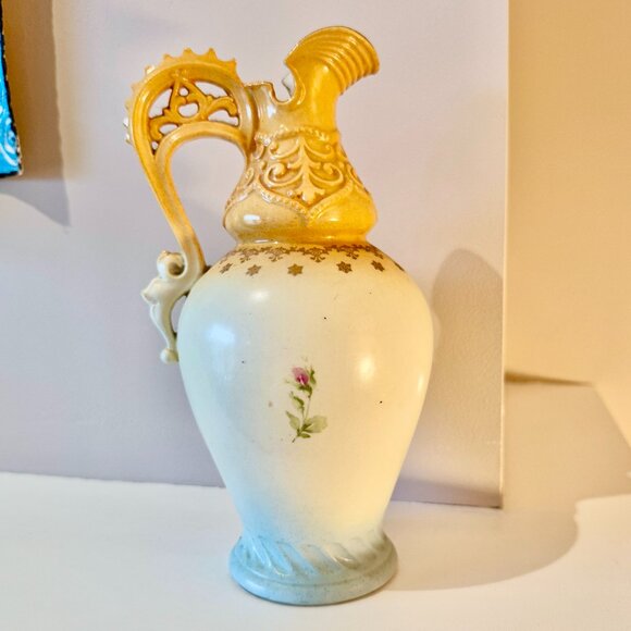 Antique Austrian Colourful Rose Vase - Picture 5 of 10